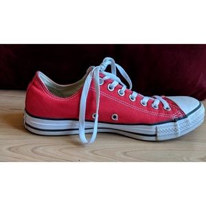Red converse sneakers (Women's 10.5)